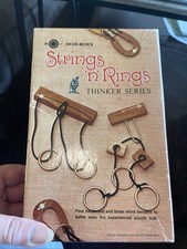VINTAGE STRINGS N RINGS THINKER SERIES WOODEN GAME SET