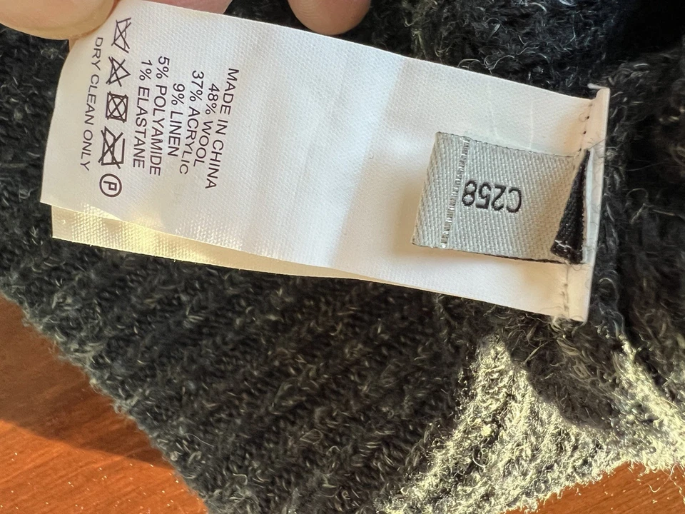 Jack Spade Phelps Linen Wool Sweater In Charcoal Size Small - Image 4 of 4