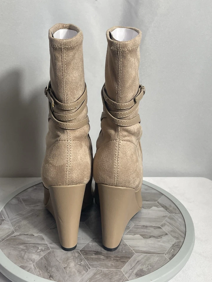 GUESS Acora Botines de Cuña Ligeros Naturales 6M Punta Elástica Pull-On Foto 3 de 4