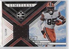 2022 Panini Limited Limitless Materials Silver Spotlight 40/75 David Njoku 1i9m