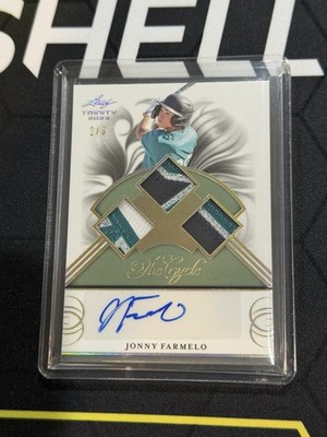 Jonny Farmelo 2/3 - 2023 Leaf Trinity The Cycle TRIPLE #TCT-JF1 - SICK PATCHES