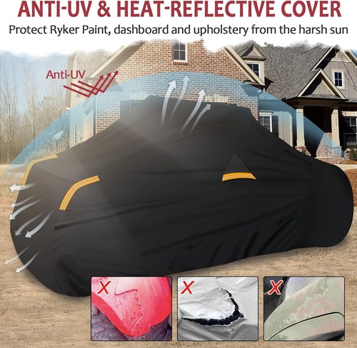 StarknightMT Ryker Cover, Full Cover Compatible with Can-Am 900 Black  - Picture 3 of 9