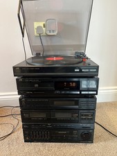 Retro JVC HIFI system with turntable CD, Equaliser & Double Cassette & speakers