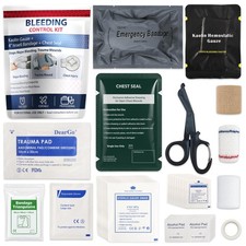 Bleeding Control Kit, Portable Emergency Trauma First Aid Kit with Compressio...