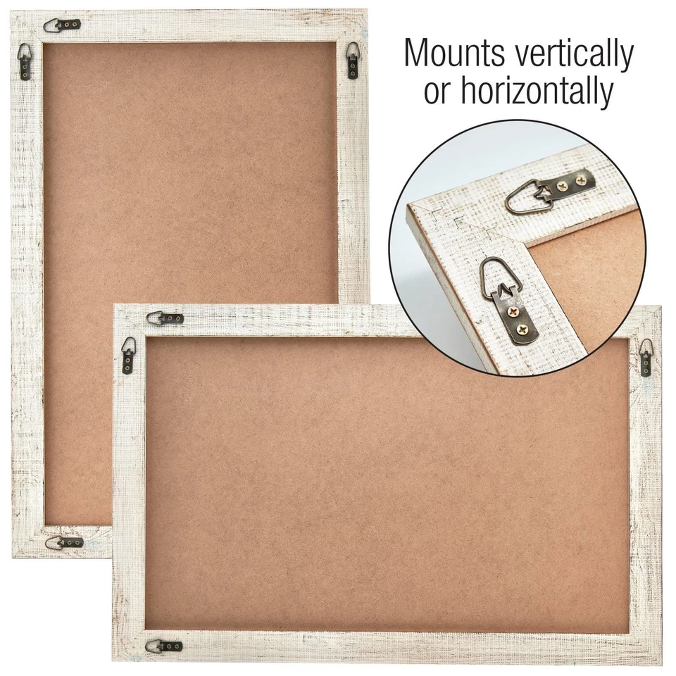 Rustic White Magnetic Wall Chalkboard Sign: Includes 10 Liquid Chalk Markers ... - Image 3 of 4