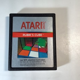 Rubik's Cube 3D (Atari 2600, 1983) Game Cartridge & Manual - Tested