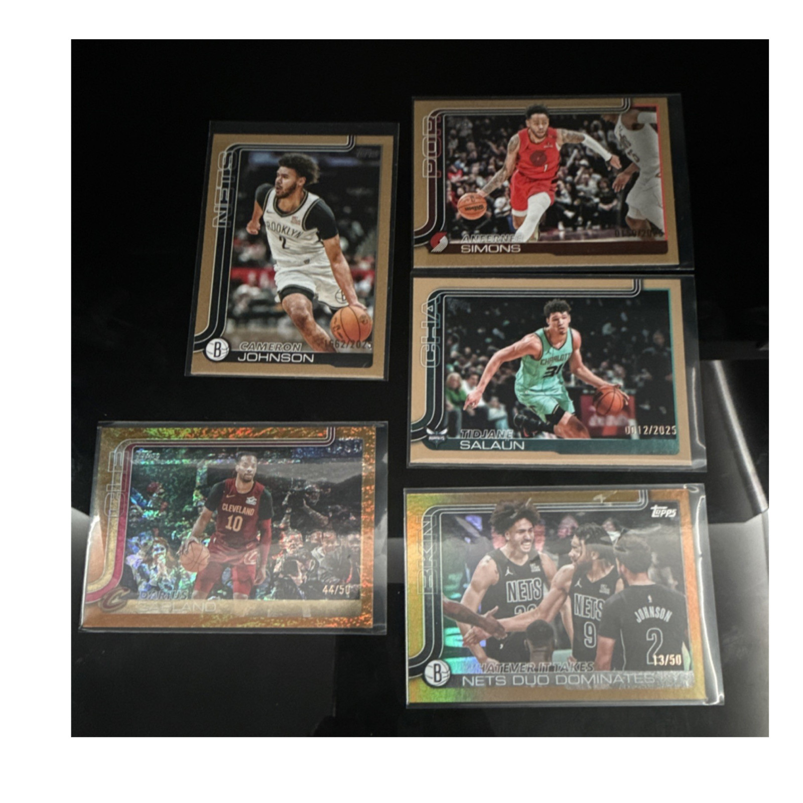 2025-26 Topps Basketball Numbered Gold Lot /50 /2025 Garland Nets RC