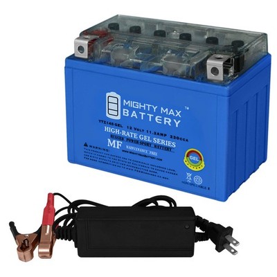 Mighty Max YTZ14S GEL Replacement Battery for UltraMax ETZ14S + 12V 2Amp Charger