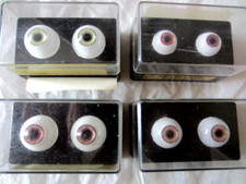 4 Pairs Acrylic Eyes for Doll Vintage LOT New old stock Made in USA 18mm 16mm