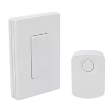 10 Amp On-Off Wireless Remote Control Rocker Light Switch White 1-Pack with Wall