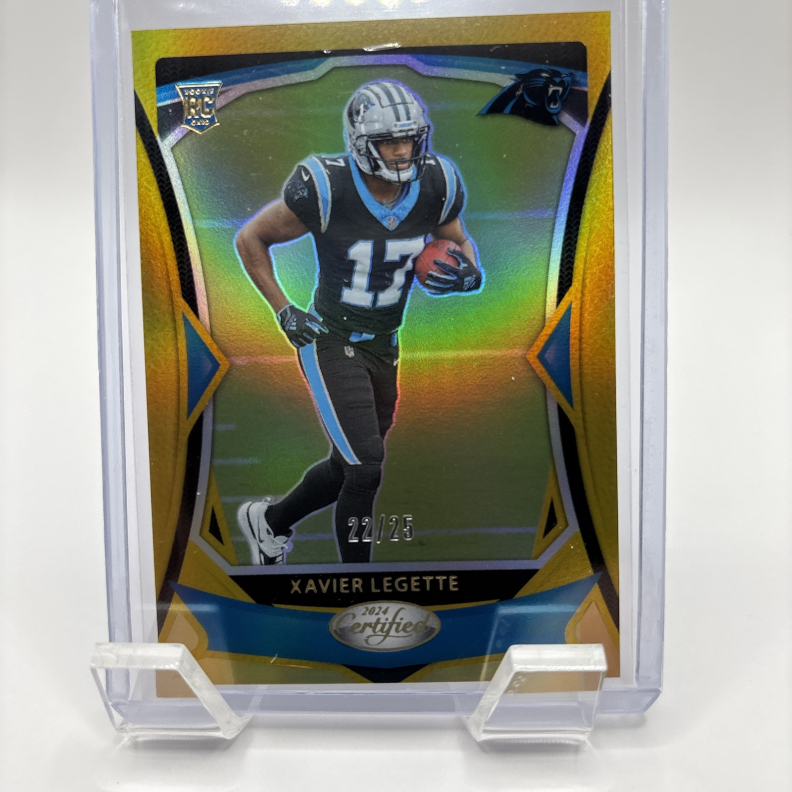 Xavier Legette 2024 Certified No. 123 22/25 Gold. Panthers!