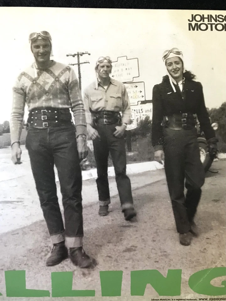 vintage 1930s brown genuine leather jacket/ 1940s motorcycle biker jacket - Image 4 of 4