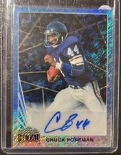 2024 Leaf Metal Chuck Foreman #90A-CF1 1990 Auto BLUE Shimmer /20
