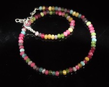 925 Silver Natural Rainbow Jade Beads Grade AAA Round Jade Faceted Round Beads