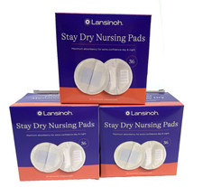 Lansinoh Stay Dry Disposable Nursing Pads Medium - 36 Pads Per Box- 3 BOX Set