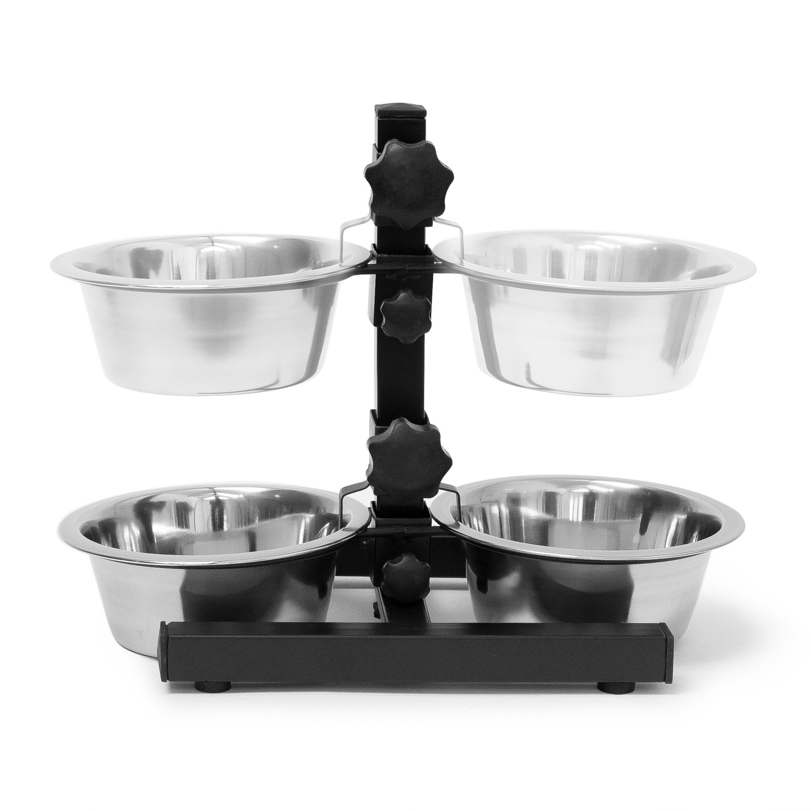 Set da 2 accessori per cani Sgabello con nicchia Porta mangime in acciaio foto 6