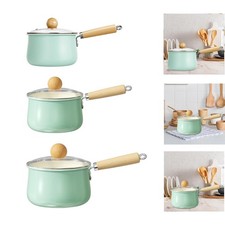 Mini casserole à lait avec manche en bois pour cuisine, restaurant,