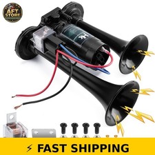 HK 12V 150dB Air Horn Kit for Trucks - Powerful Dual Trumpet