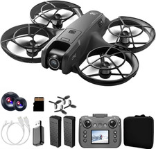 Hobby Mini Drone with Display Screen, Dual Cameras, 360  Propeller Guard, Optica