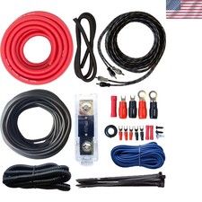 4 Gauge OFC Copper Amplifier Wiring Kit Complete Install with RCA, Speaker, Fuse