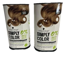 (2) Schwarzkopf Simply Color 7.5 Almond Brown Permanent Hair Color