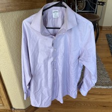Brooks Brothers Regent 1818 Dress Shirt Mens 16 -4/5 Purple Non Iron Cotton