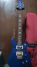 Chitarra elettrica PRS SE Custom24 Royal Blue Flame corpo acero