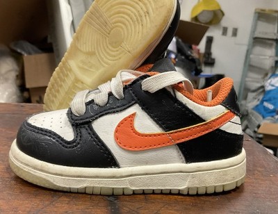 2021 Nike Dunk Low Premium Halloween TD Shoe Size 6c Orange DM0717-100 GLOW Dark