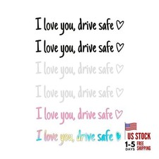 6 Pcs I Love You Drive Safe Mirror Stickers, Cute Drive Safe Car Mixed Color