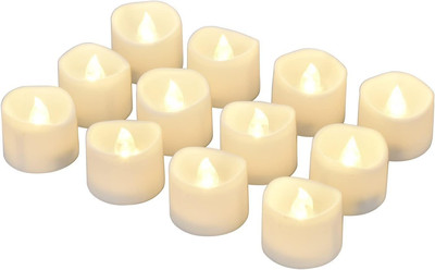 LED Tea Lights Flameless Candle with Timer, 6 Hours on and 18 Hours Off, 1.4 X 1