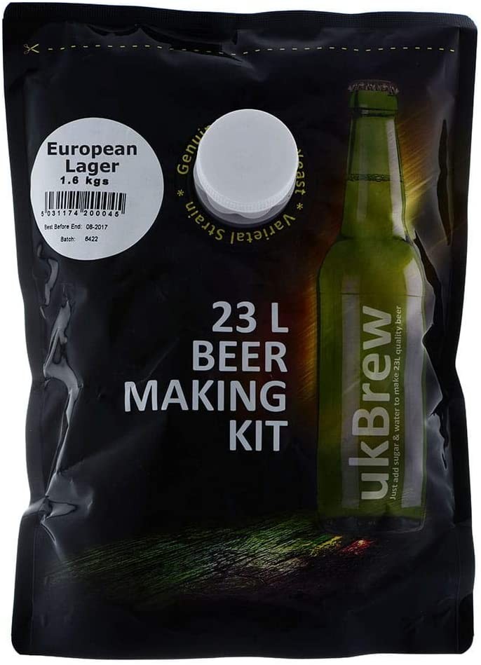 ukBrew European Lager Beer Kit 40 Pints Homebrew Beer Making Brewing