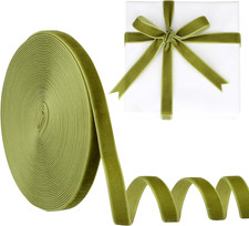 3/8 Inch Velvet Ribbon 10 Yards Single-Sided Velvet Ribbon Trim Perfect for Chr