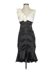 Xscape Women Black Cocktail Dress 4 Petites