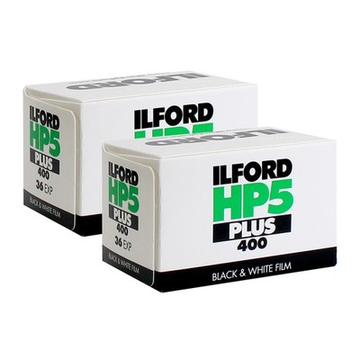Ilford HP5 Plus Black & White Negative Film 35mm Roll Film, 36 Exp - 2 Pack