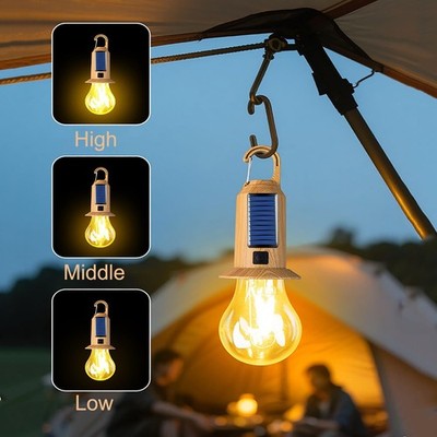 3pcs Portable Solar Camping Lantern LED Tent Light for Camping Hiking w/ Remote