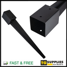 Heavy Duty Black Galvanised Pergola Post Spike Fence Post Spike Ground Anchor