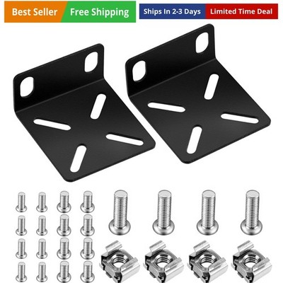 Rack Mount Kit Compatible with 17.3 Inch Wide Switches, Adjustable Rack Ears ...