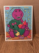 Playskool Vintage Wood Puzzle Barney Baby Bop's Bedtime Story 328-01 1993