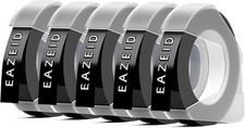 5PK Label Replace for Dymo 3D Plastic Embossing Tape Xpress Label Maker 3/8" 3m
