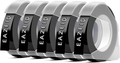5PK Label Replace for Dymo 3D Plastic Embossing Tape Xpress Label Maker 3/8'' 3m