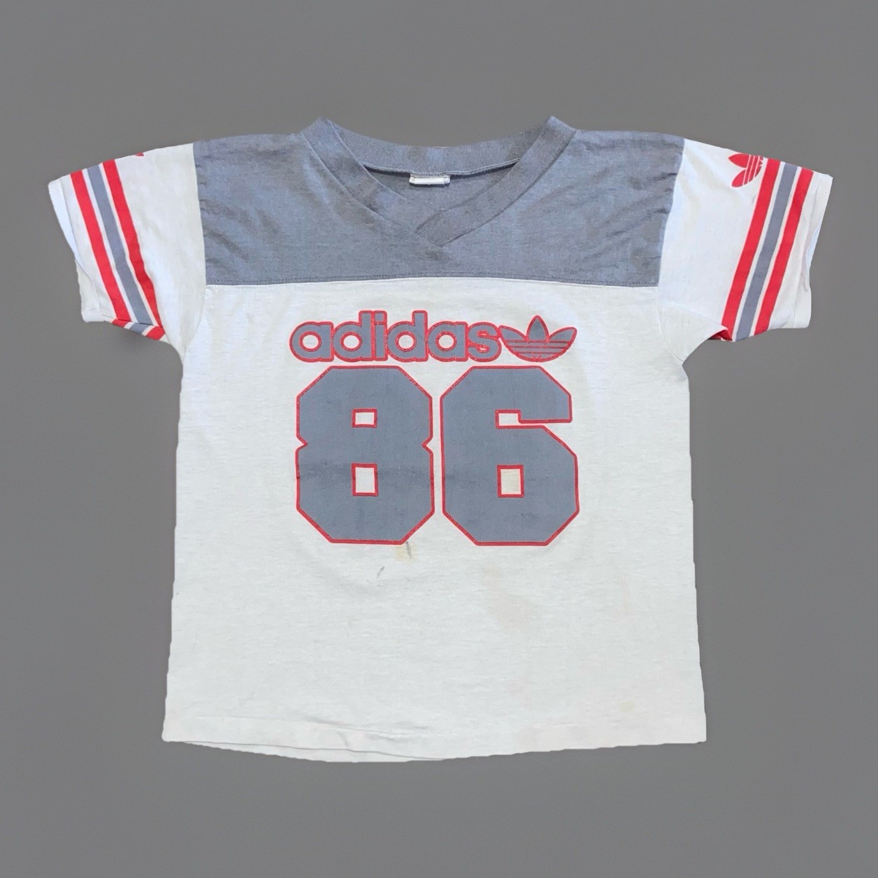 Vintage 80’s Adidas Shirt Trefoil Spell Out Made In USA Adidas Foootball Jersey