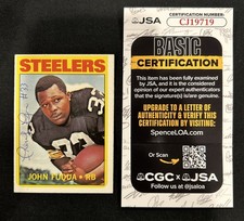 1972 Topps 77 John Fuqua Auto JSA Autograph