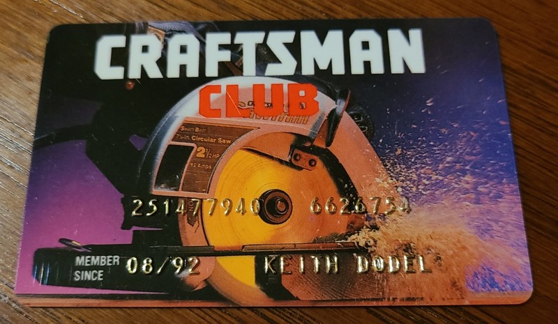 Vintage Craftsman Collector Cards and Membership card...wowsa!