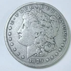 1879 Morgan Silver Dollar $1 Coin - 90% Silver Very Fine Condition #9397