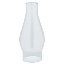 OHLECTRIC 2-5/8-Inch Handblown Clear Glass Chimney for Oil Lamp – Use with