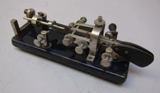 Early Vibroplex #4 Blue Racer Telegraph Key bug
