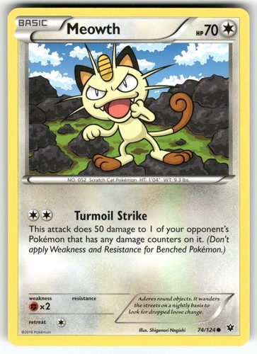 Meowth XY - Fates Collide Common Pokemon Near Mint or Better - Bild 1 von 2