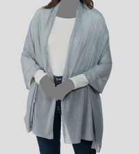 Jenni Womens Gray On Repeat Jersey Wrap Scarf Size OS