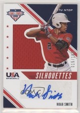 2020 USA Baseball Stars & Stripes Silhouettes Signatures Noah Smith Auto 0c6