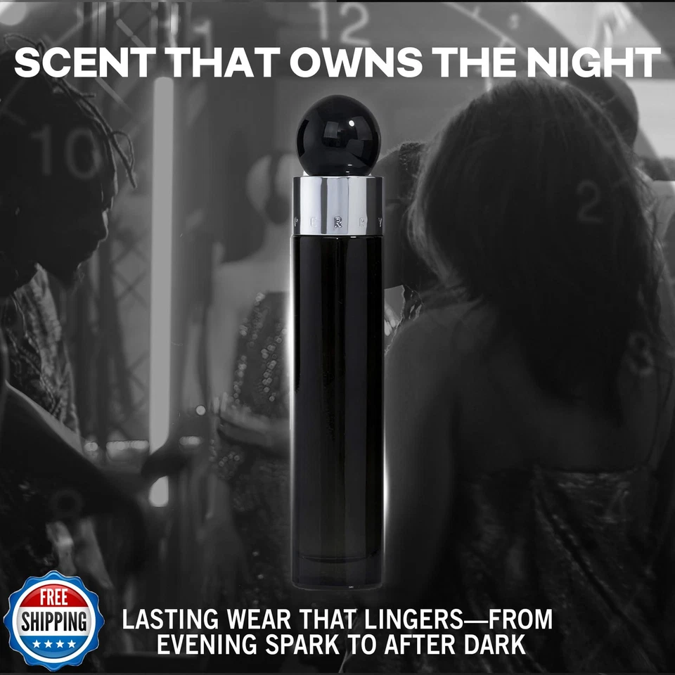 Perry Ellis 360° Negro Eau De Toilette Spray para Hombre - Hombre Colonia, Long Las Foto 3 de 4